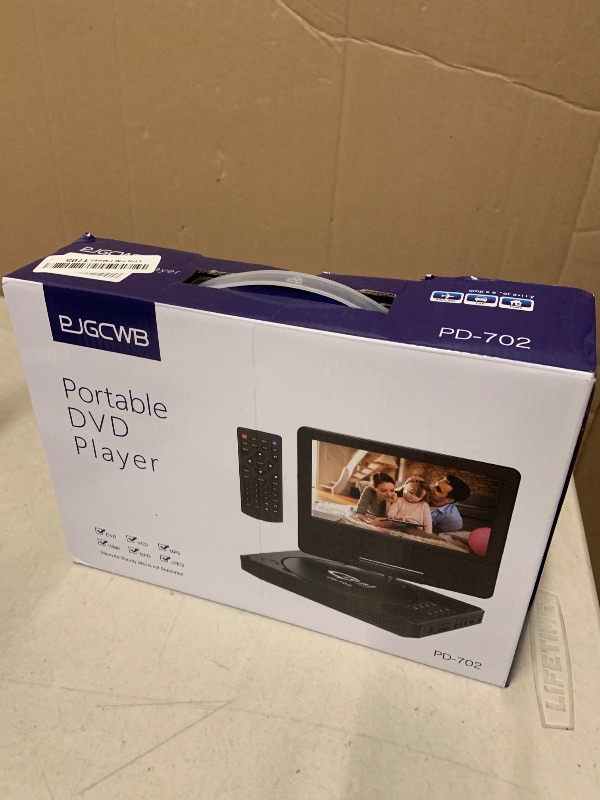 Photo 1 of 9.5" Portable DVD Player with 7.5" Swivel Display Screen, 5-Hour Built-in Rechargeable Battery, Car DVD Player,Supports SD Card/USB/CD/DVD and Multiple Disc Formats, High Volume Speaker