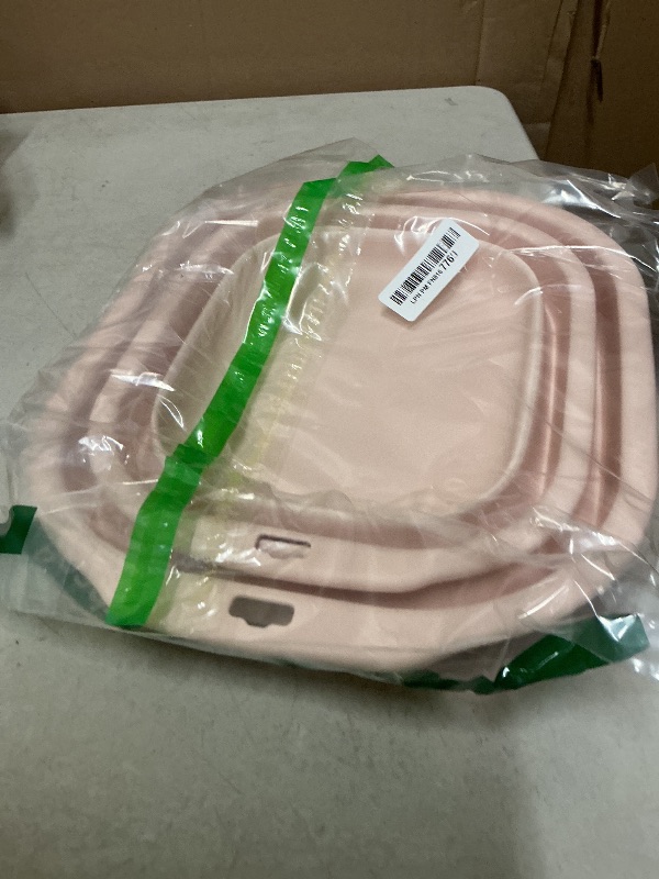 Photo 1 of Bellglee 2 Pack Collapsible Wash Basin Set, Foldable Dish Tub, Small Medium Portable Sink for Kitchen, Camping, RV, Baby Bottles, Laundry, Plastic Washbasin -Pink