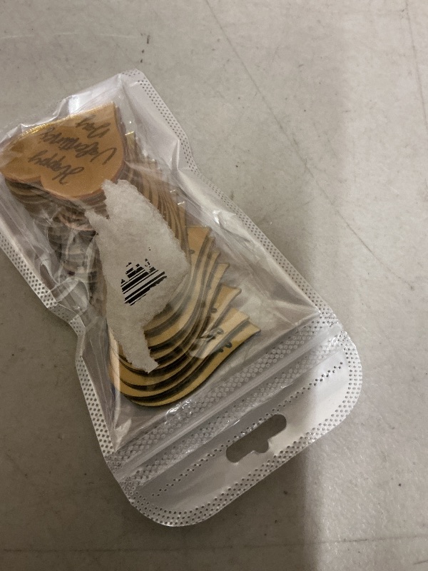 Photo 1 of 20 Pcs Happy Valentine's Day Mirror Acrylic Heart Cake Toppers Engraved Cupcake Decor Picks for Valentine's Day Wedding Party Supplies (Gold)