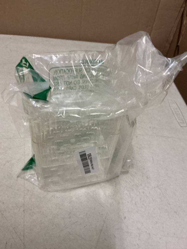 Photo 1 of 2 Pack Storage Organizer Bins, Wall Mount Organizer Clear Plastic Cabinet Containers Makeup Organizer for Fridge Wall Kitchen Bathroom Countertops Pantry