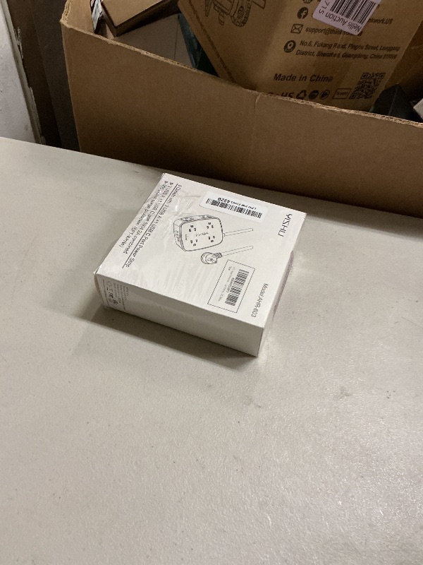 Photo 1 of 6 Ft Surge Protector Power Strip - 8 Widely Outlets with 4 USB Ports, 3 Side Outlet Extender with 6 Feet Extension Cord, Flat Plug, Wall Mount, Desk USB Charging Station, ETL,White