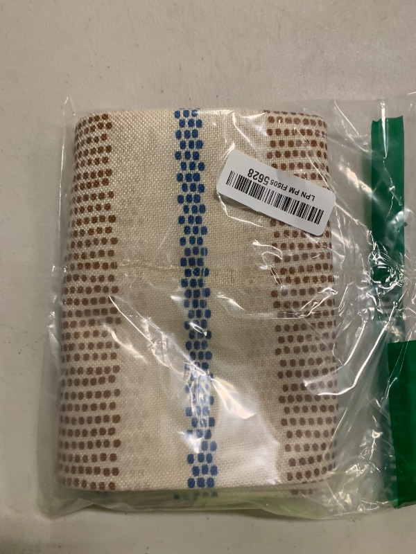 Photo 1 of AEIOAE Brown Navy Blue Outdoor Pillow Covers 16 x 16 Inch, Beige Polka Dots Stripe Decor Throw Pillows for Couch Bed, Boho Modern Farmhouse Decorative Pillowcase Linen Cushion Cover Set of 2