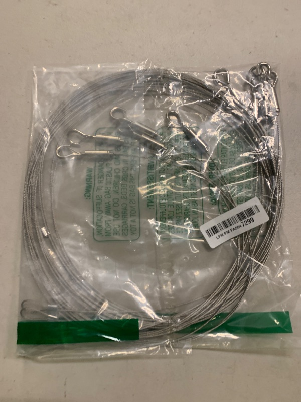 Photo 1 of 10 Pack Adjustable Picture Hanging Kit - 6.6FT Heavy Duty Stainless Steel Wire Frame & Mirror Hanging Wire for Pictures, Frames, Mirrors, Billboards, Baskets, Flowerpots - Supports Up to 66lbs