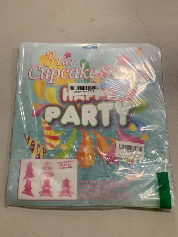 Photo 1 of 2 Pack Cupcake Stands Frozen Birthday Party Decorations: 3-Tier Snowflake Winter Wonderland Theme Cupcake Holders for Girls Kids Princess Party Favors, Blue Castle Toppers Cup Cake Tower Stand