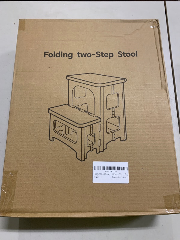 Photo 1 of 2 Step Stool Foldable, Non-Slip Steps, Folding Step Stool for Adults & Kids, Plastic Stool Pool Ladder, Collapsible Stools 2 Step Ladder for Kitchen Toilet Bedroom Office RV, Holds 330 lbs