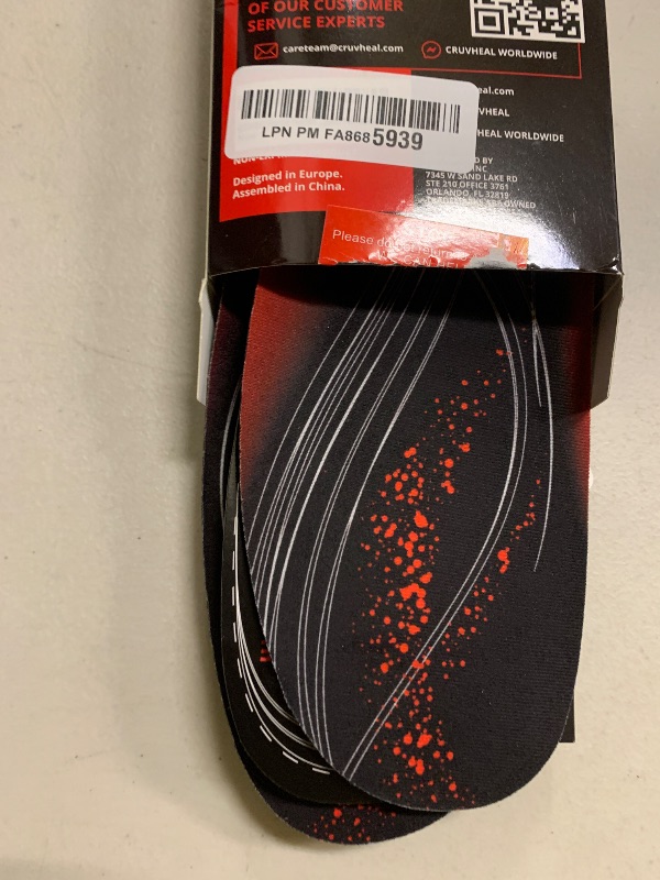 Photo 1 of 220+ lbs Plantar Fasciitis High Arch Support Insoles Men Women - Orthotic Shoe Inserts - Boot Work Shoe Insole (M, Black)