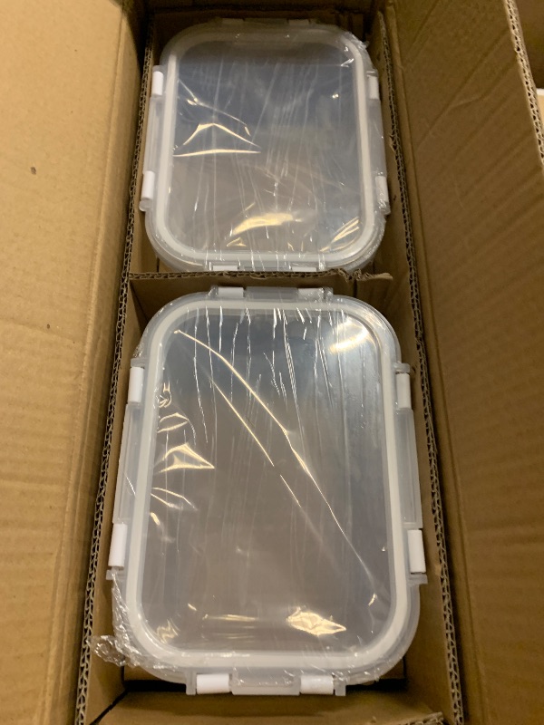 Photo 1 of [8-Pack,30 oz]Glass Meal Prep Containers,MCIRCO Glass Food Storage Containers,Airtight lunch Containers with Lids, Microwave, Oven, Freezer and Dishwasher, White