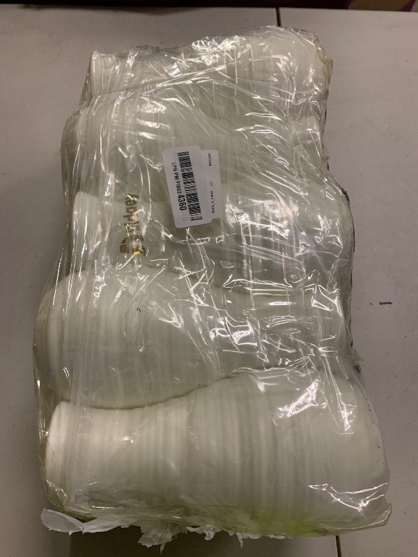 Photo 1 of 10 Pack Composite Plastic Flower Vases Bulk White Small Tall Conic Floral Vases for Centerpieces Unbreakable Bud Vase for Wedding Party Living Room Decor (Simple)