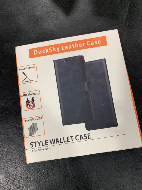 Photo 1 of DuckSky for iPhone 15 Pro 6.1" Genuine Leather Wallet case ?RFID Blocking??4 Credit Card Holder??Real Leather? Flip Folio Book Phone case Protective Cover Women Men for Apple 15 Pro case Light Brown