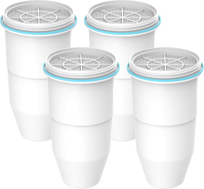 Photo 1 of AQUA CREST Multiple-Stage Water Filters, Reduce TDS, Compatible with Water Pitcher and Dispenser, NSF/ANSI 42&372 Certified, Reduce Chlorine, 4 Pack
