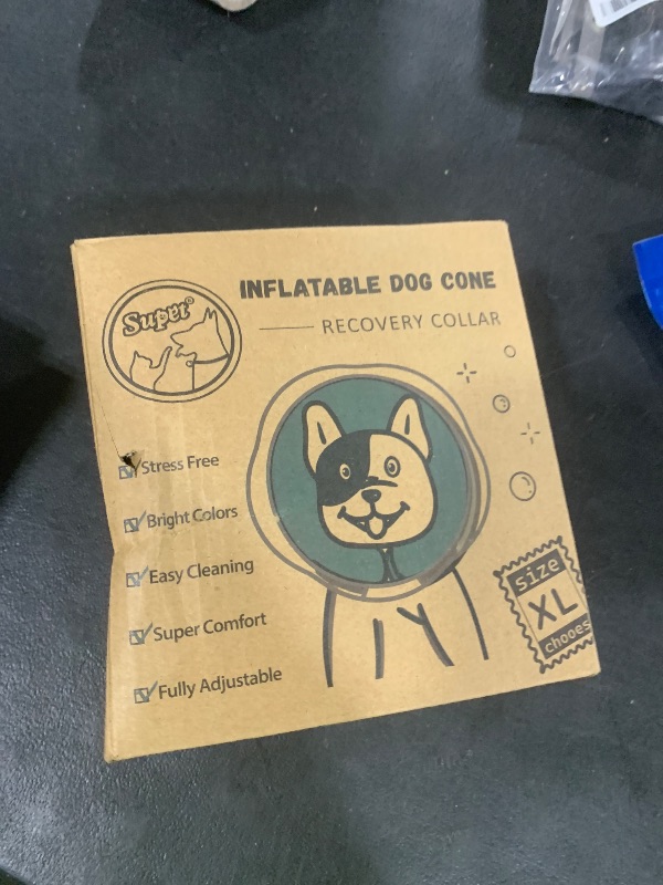 Photo 1 of Supet Raised Inflatable Cone Collar to Stop Licking, Soft Dog Cone Alternative After Surgery, Neck Donut Collar for Small to Large Dogs