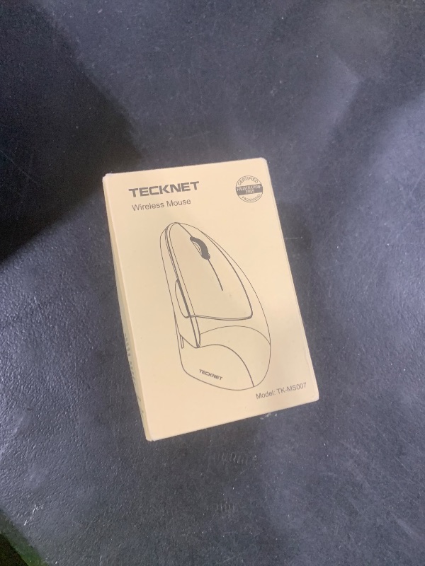 Photo 1 of TECKNET Ergonomic Mouse, Wireless Bluetooth Vertical Mouse, 4800 DPI Optical Tracking, 6 Adjustable DPI, Quiet Clicks, 2.4GHz with USB A Receiver, 6 Buttons, Wide Compatibility - Black