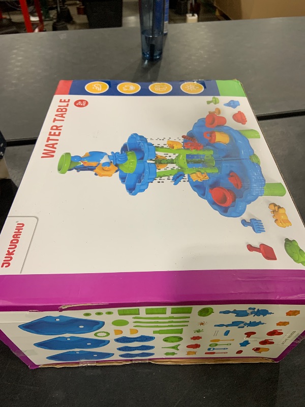 Photo 1 of JUKUDAHU Kids Flower Water Table for Toddlers for 3 4 5 6 7 8 Years Old, Outdoor Water Sand Table for Boys Girls, Sensory Toys for Toddlers Age 3-8, Activity Sensory Table Summer Toys