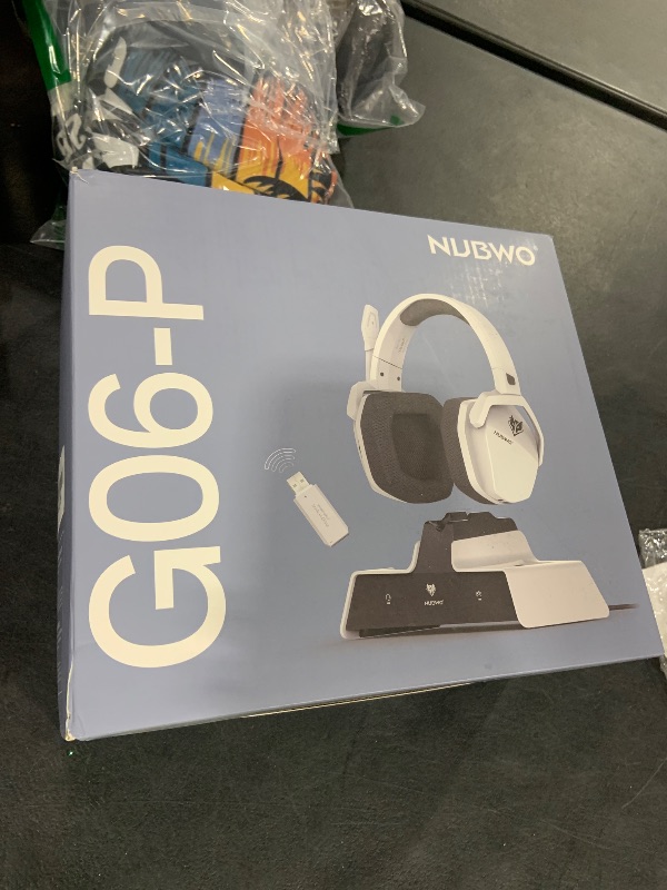 Photo 1 of NUBWO G06 Pro Wireless Gaming Headset with Charging Station for Headset & PS5 Controller, 17ms Low Latency, 120H Battery Life, Dynamic 50mm Drivers(NOT Compatible with Xbox)