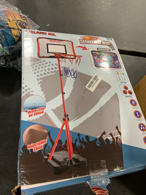 Photo 1 of Meland Kids Basketball Hoop - Adjustable Height 2.9ft-6.2ft Toddler for Kids, Goal Indoor & Outdoor Toys Backyard Outside Boys Age 3 4 5 6 7 8 Years Gift