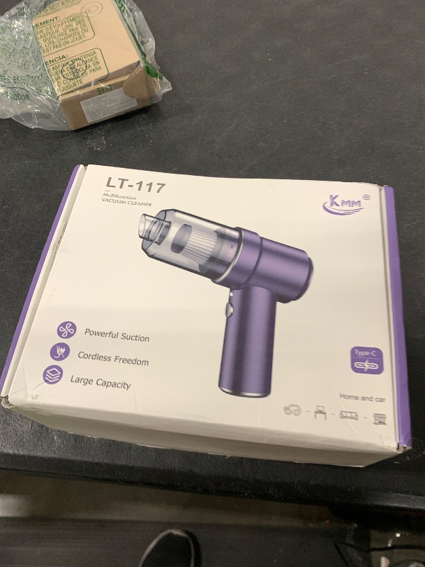 Photo 1 of KMM Handheld Car Vacuum Cleaner, 11000PA Vacuum Cleaner & Air Duster, 120W High Power Vacuum Portable Cordless, Hand Held Vacuum Rechargeable with Multi-Nozzles & LED Light for Home, Car, Office