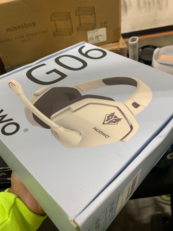 Photo 1 of NUBWO G06 Dual Wireless Gaming Headset with Microphone for PS5, PS4, PC - 23ms Low Latency Audio - 100-Hour of Playtime - 50mm Drivers (White-Black)
