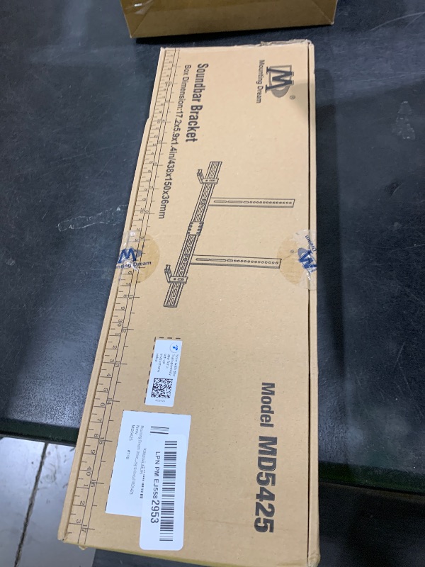 Photo 1 of Mounting Dream Soundbar Mount Sound Bar TV Bracket with Holes/Without Holes, Non-Slip Base Holder Extends 3.4" to 6.1", Up to 20 LBS, Safe and Easy to Install MD5425