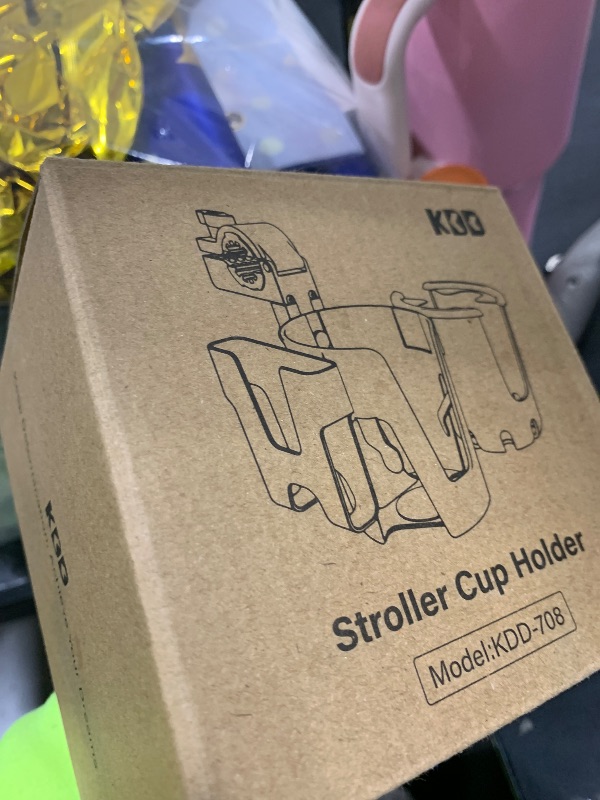 Photo 1 of KDD Stroller Cup Holder with Phone Holder, 3-in-1 Removable Bottle Holder, 360 Degrees Rotation Drink Holder for Wheelchair, Stroller, Bike, Walker, Scooter, Bicycle, Uppababy, Bugaboo, Britax