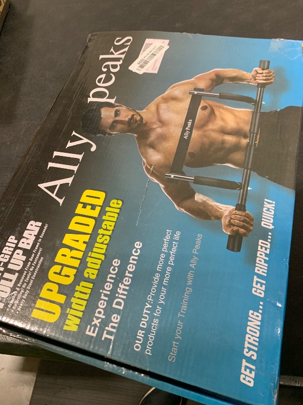 Photo 1 of Ally Peaks Pull Up Bar for Doorway,Multiple Levels Width Adjustable Pull Up Bar Accurately Match Wide and Narrow doorframe,Indoor Chin-Up Bar Workout Bar,USA Original Patent
