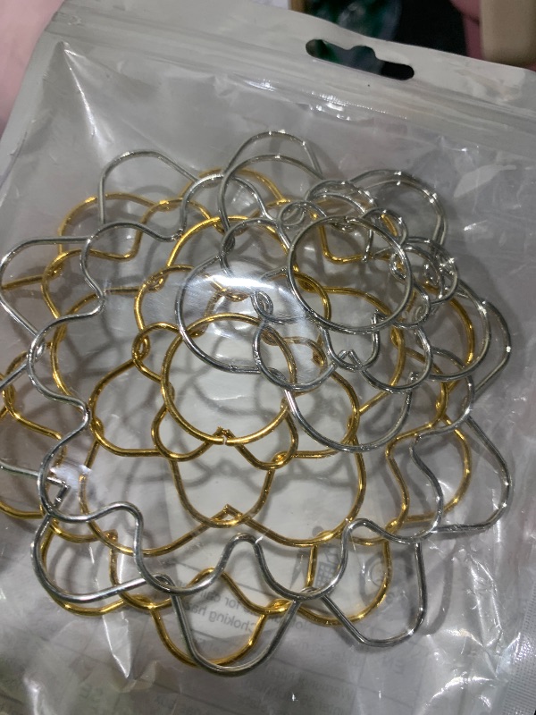 Photo 1 of Classicseali 2pcs Floral Grid for Vase Bendable,4 inch Flower Grid for Vase,Symmetrical Design,Smooth Lines Metal Wire Stem Holders for Flowers for Vasee Stems Bouquet Plant Fixation, Gold, Silver