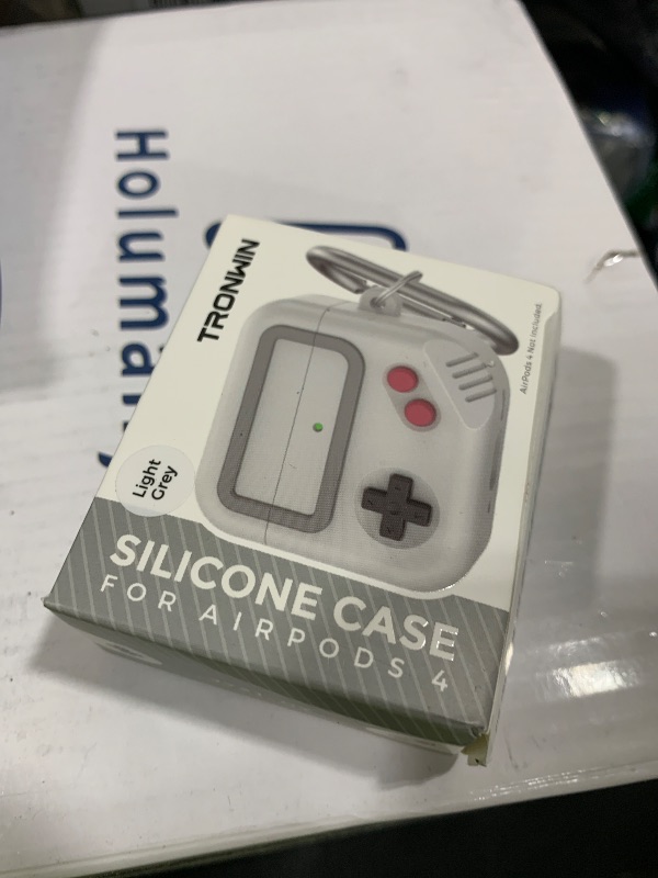 Photo 1 of TRONWIN AirPods 4 Case, Silicone Game Design 2024 Case for Apple AirPods 4 Generation with Active Noise Cancellation, Cute Cover for AirPod 4 Gen for Women/Men (Light Grey)