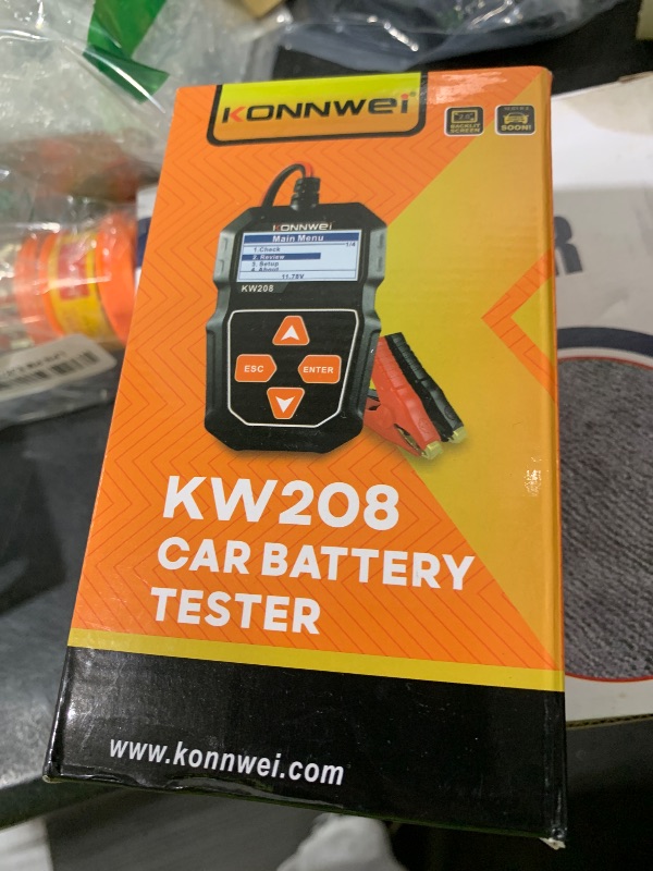 Photo 1 of KONNWEI KW208 12V Car Battery Tester, 100-2000 CCA Load Tester Automotive Alternator Tester Digital Auto Battery Analyzer Charging Cranking System Tester for Truck Marine Motorcycle SUV Boat