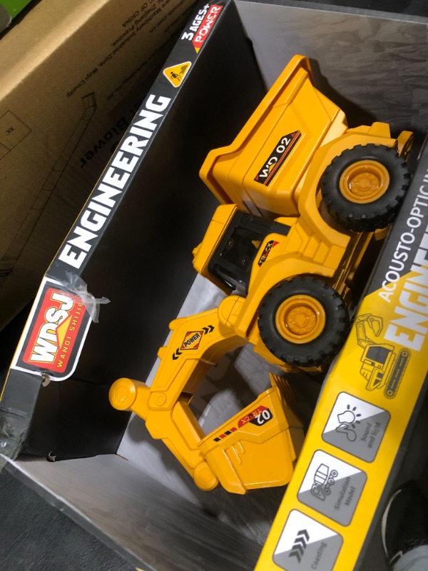 Photo 1 of 11" Dump Truck Toy, 1: 16 Scale, Inertia-Powered Dump Truck, with Realistic Lights, Rumbling Action, Anti-Slip Tires, Sturdy Plastic – Toy Truck Indoor & Outdoor Sandbox Vehicle for Kids Ages 3+