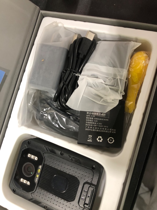 Photo 1 of SYDYAM 4K HD Body Camera, 256GB Body Cam with Two 2350mAh Batteries Work 13-15H, Waterproof IP68 H.265 Video Code, Body Camera with Audio and Video Recording for Police Hiking Security Patrol