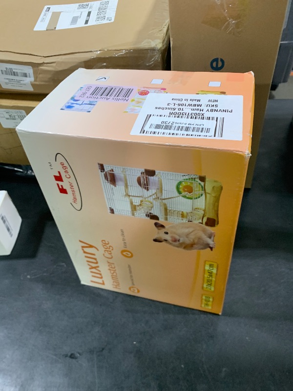 Photo 1 of PINVNBY Portable Small Hamster Cage 3 Layers Dwarf Hamster Habitat Travel Cage with Exercise Wheel Hamster Cage for Hamsters Gerbils