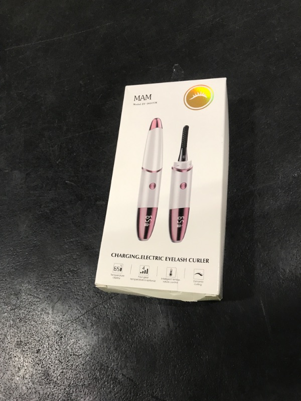 Photo 1 of Heated Eyelash Curler, Fast Heat up Within 10s, 24 Hours Long Lasting, Rechargeable Electric Eyelash Curler, Temperature Control, Mini Lash Curler Safe Anti-Burn Eyelash Curle, with LED Display-White