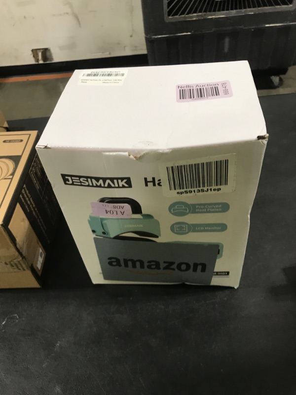 Photo 1 of JESIMAIK Hat Press, Mini Heat Press Machine for Caps, T-Shirt & More, Curved Heating Plate and Silicone Base, Fast Heating, No Crease, LCD Digital Temperature &Timer Control - Lake Blue