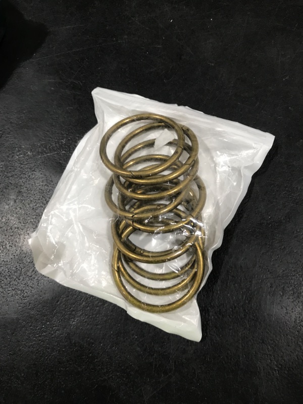 Photo 1 of 10Pack 2" Large Round Carabiner Clips, Metal Spring O Rings for Organizer Key Rings, Paracord Keychain Lanyard, Pet Chains, Purse Hardware, Key Snap Hooks DIY Accessory (Bronze)