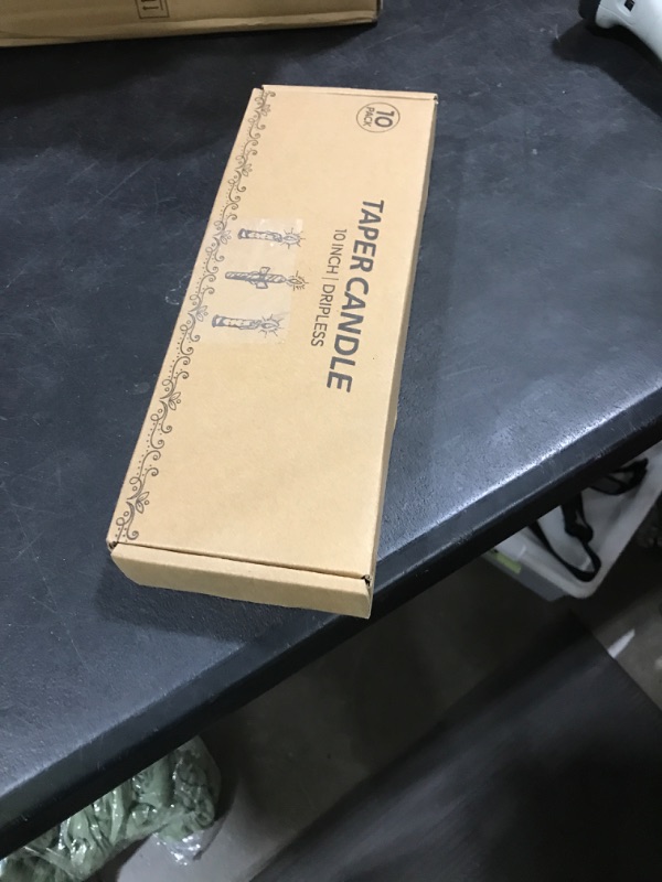 Photo 1 of 10 Inch Black Taper Candles, 10 Pack Unscented Unscented Candlesticks for Halloween Seasonal Celebration Memorial and Daily Home Decoration