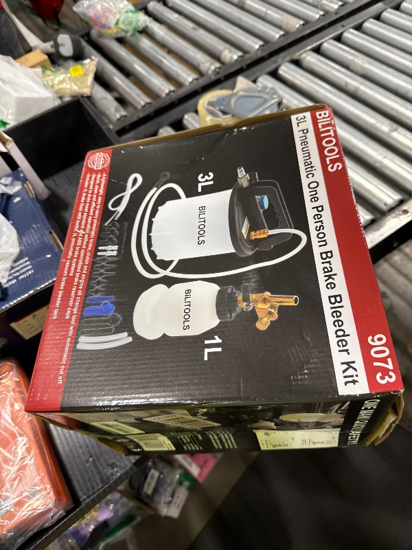 Photo 1 of BILITOOLS 3L Vacuum Brake Bleeder Kit, One Person Pneumatic Brake Fluid & Clutch Bleeding Extractor Tool with Adapters & 1L Refilling Bottle