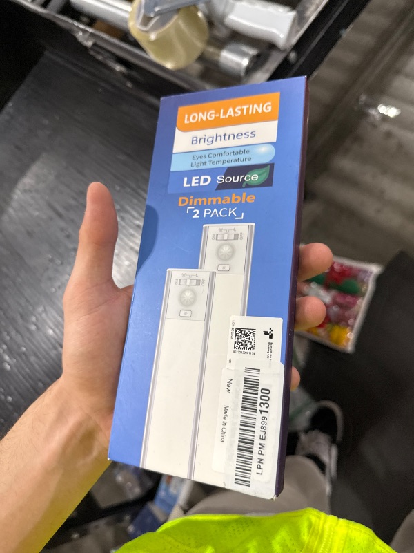 Photo 1 of Under Cabinet Lighting, LED Motion Sensor Light Indoor, 2200mAh USB Rechargeable Closet Lights Battery Operated, Stick On Magnetic Wireless Dimmable Under Counter Lights for Kitchen(2 Pack)