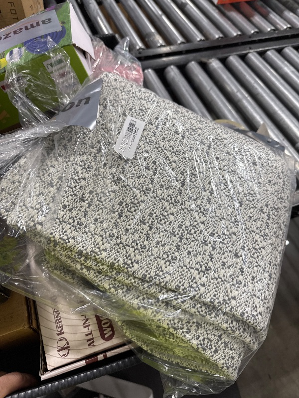 Photo 1 of Collive Area Rugs 4x6, Farmhouse Machine Washable Living Room Rug Boho Woven Cotton Bedroom Rugs, Grey Modern Dining Room Rug Non Slip Indoor Carpet for Nursery Bedside Entryway Office