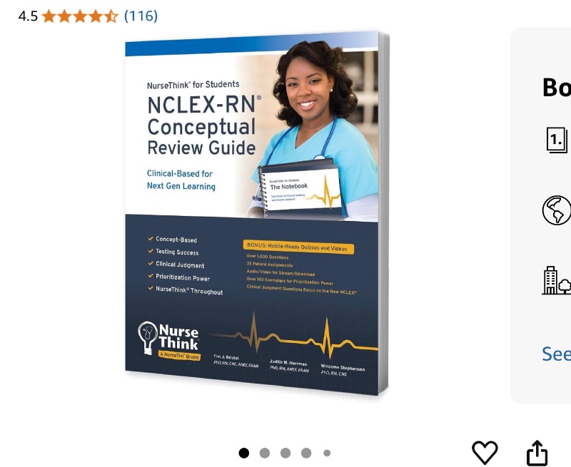 Photo 1 of NurseThink NCLEX-RN Conceptual Review Guide