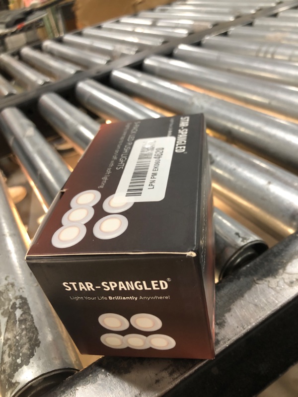 Photo 1 of STAR-SPANGLED Push Tap Light, 2.8” Mini Night Touch LED Puck Lamp, Portable Under Cabinet Lighting AAA Battery Operated Powered, DIY Stick On Lights for Closet, Counter, Kitchen, Warm White, 5 Pack