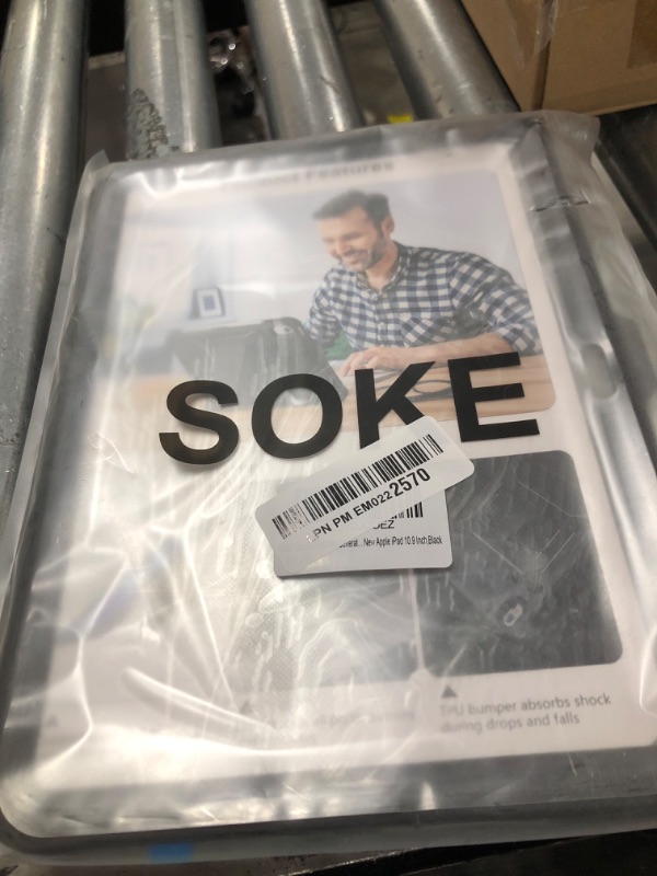 Photo 1 of Soke Case for iPad (A16) 11th Generation 11-inch 2025, iPad 10th Generation 10.9-inch 2022, with Built-in Screen Protector and Kickstand, Rugged Full Body Protective Cover - Black