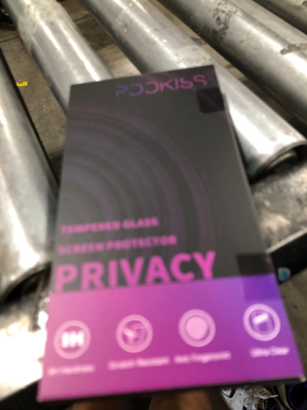 Photo 1 of PDDKISS Compatible for iPhone 14 Pro Privacy Screen Protector Tempered Glass 6.1 Inch, Pink Gradient Anti Spy Anti Blue Light HD Easy Installation