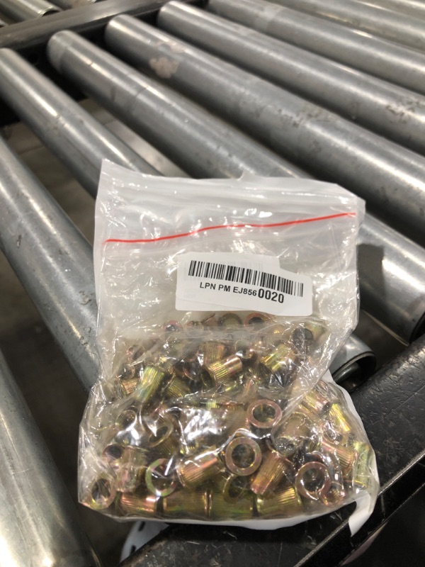 Photo 1 of 100PCS 1/4"-20 Rivet Nuts, Carbon Steel UNC Rivet Nut Set, Flat Head Threaded Rivets Nut Inserts for Metal(1/4"-20)