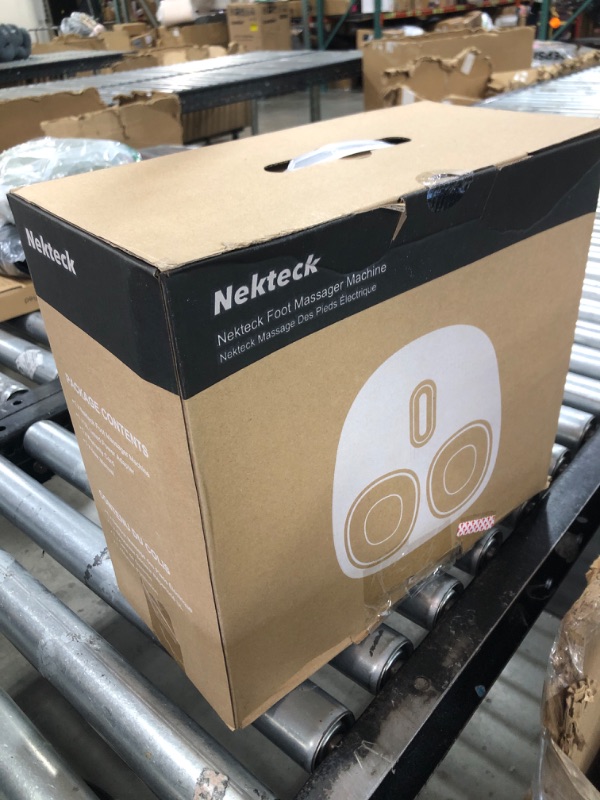 Photo 1 of Nekteck Shiatsu Foot Massager Machine with Soothing Heat, Deep Kneading Therapy, Air Compression, Improve Blood Circulation and Foot Wellness,Relax for Home or Office Use(Brown)