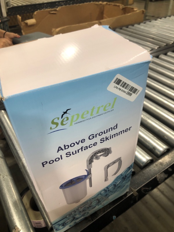 Photo 1 of Sepetrel Above Ground Pool Surface Skimmer, Wall Mount Pool Maintenance Accessories for Inflatable Collars, Tubular & Metal Frame Pools, Floating Skimmer Basket - Efficiently Removes Debris