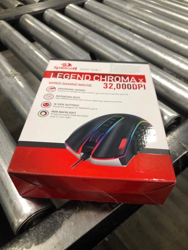 Photo 1 of Redragon M990 MMO Gaming Mouse, 32000 DPI High Precision Wired RGB Gamer Mouse w/23 Programmable Buttons, 16 Side Macro Keys, Software Supports, Aluminum Base