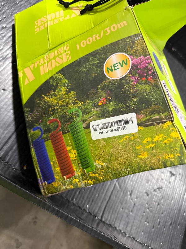 Photo 1 of 100 FT Expandable Garden Hose, 2025 New Flexible Water Hose 100FT with Leakproof Solid Brass Fittings, Reinforced Extra Strong Outer Fabric & Durable 3-layer Inner Core, Ultra Lightweight, No Kink 7