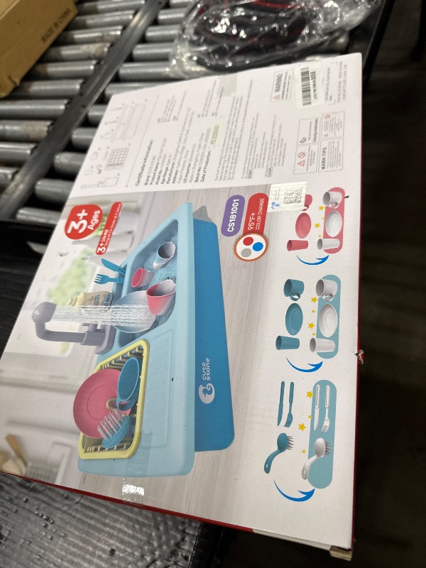 Photo 1 of CUTE STONE Color Changing Kitchen Sink Toys, Children Electric Dishwasher Playing Toy with Running Water, Upgraded Faucet, Automatic Water Cycle System Play House Pretend Role Play Toys for Boys Girls