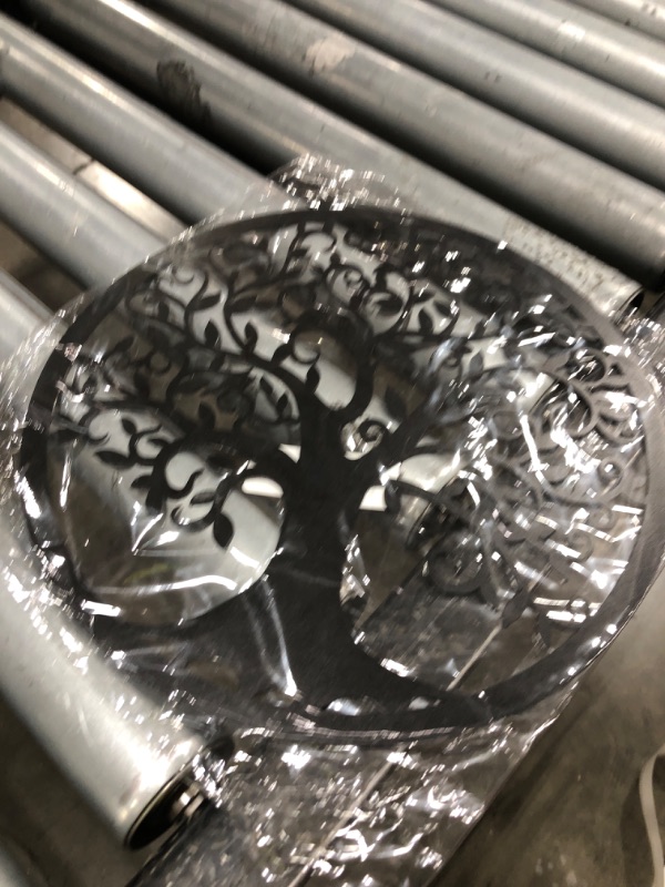 Photo 1 of RESACO Tree of Life Wall Art Metal Tree Life Wall Decor Family Tree Wall Plaque 11 Inches Tree of Life Wall Hanging for Bathroom Kitchen Living Room Bedroom Indoor Outdoor?Black?