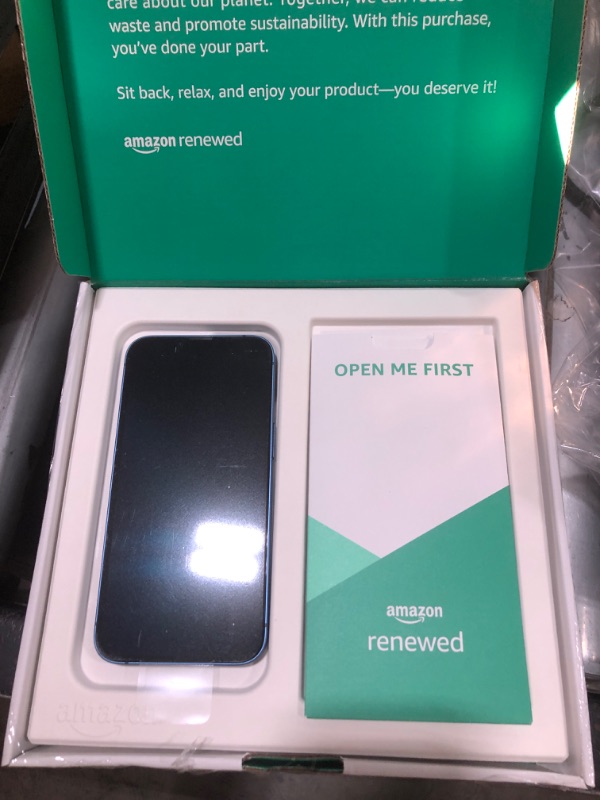 Photo 1 of Apple iPhone 13, 128GB, Blue - Unlocked (Renewed Premium)
