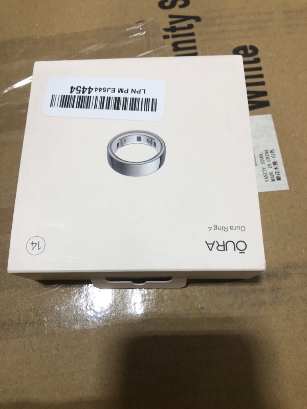 Photo 1 of Oura Ring 4 - Silver - Size 14 - Smart Ring - Size First with Oura Ring 4 Sizing Kit - Sleep Tracking Wearable - Heart Rate - Fitness Tracker - Up to 8 Days of Battery Life